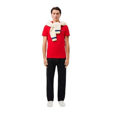 Lacoste Mens Chest Logo Regular Polo Shirt (Red)