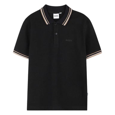 Boss Childrens/Kids Tonal Logo Polo Shirt (Black)