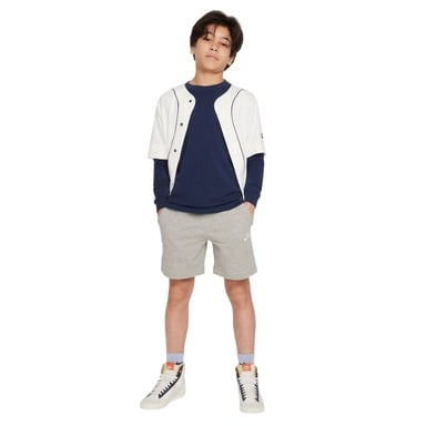 Nike Boys Logo Jersey Shorts (Grey/Black)