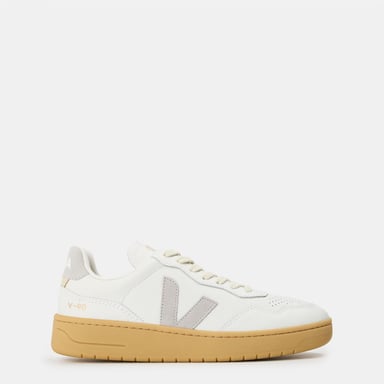 Veja VEJA Bastle leren courtsneakers voor dames in Wit/Grijs