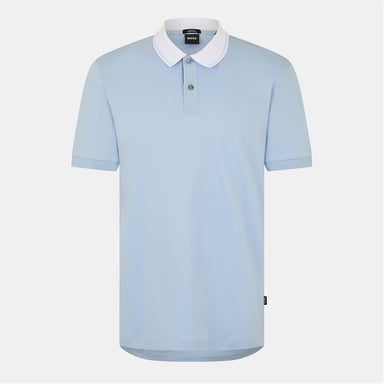 Boss Herenoverhemd met korte mouwen en Regular Fit in Lt Pas Blue 450