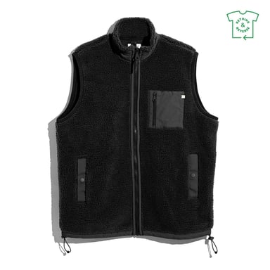 Farah Grant herenbodywarmer met effen dessin en trekkoord in zwart