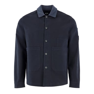 C.P. Company herenovershirt met knopen in Ttl Eclipse 888