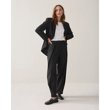 Summum 4s3068-12543 990 pinstripe black trousers