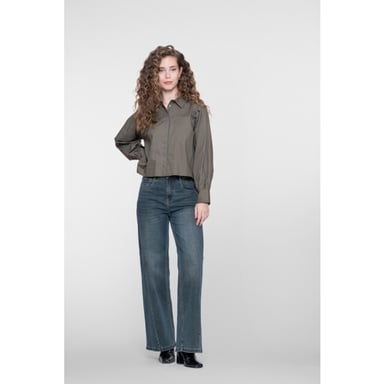 Geisha wide-leg jeans 61808-10 810 blue denim tinted