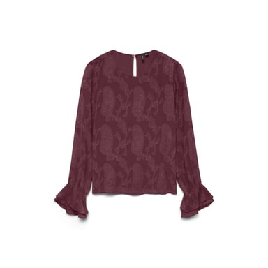 Vero Moda vmmishi ls top wvn 10335512 windsor wine