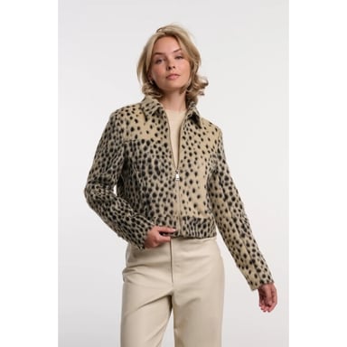 Rino & Pelle Touka.7502613 Rino & Pelle jacket with zip closure cheetah