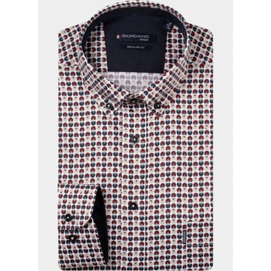 Giordano Dino Satin Stretch Graphic Print Men's Shirt 627021/40