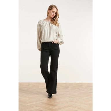 Smashed Lemon Flared jeans with rhinestone details |