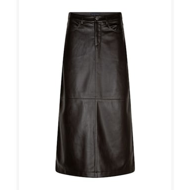 Red Button SRB5078 A-line faux leather skirt Espresso