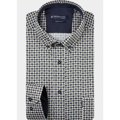 Giordano Men's Green Dino Satin Stretch Graphic Shirt 627021/70