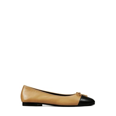 Women's Tory Burch Toe Ballet Flats in Ginger Black