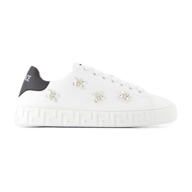 La Greca Sneakers - Versace - Canvas - White