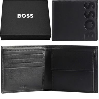 Hugo Boss Herenleren Portemonnee Big BB_4cc Bifold Creditcardhouder