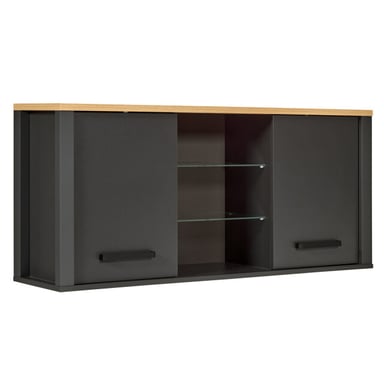 Furnilux Hangende keukenkast veneto antraciet met artisan eikenlook
