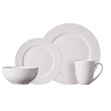Luzzo Devon 16-piece dinnerware set for 4 people new bone -