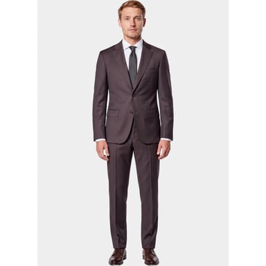 Bos Bright Blue Scotland Blue suit Vienna wool blend drop 8 spe233028vi51sb/870 cacao