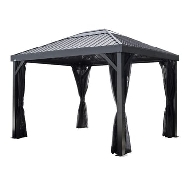 Sojag Kiruna 3x3.5 m metal garden gazebo with mosquito netting