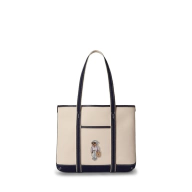 Accessoires Polo Ralph Lauren Polo Bear tote in ECRU/INDIGO SKY