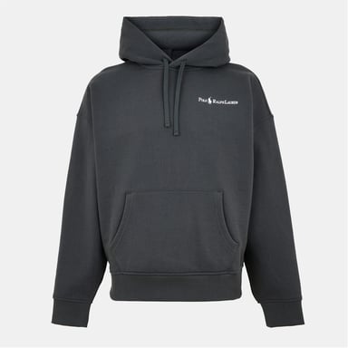 Polo Ralph Lauren herensweatshirt met capuchon en afhangende schouders in donkergrijs