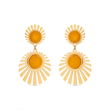 Luxenter Zuxia earrings finished in 18k yellow gold