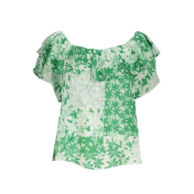 Floral Print Blouse Offshoulder Top