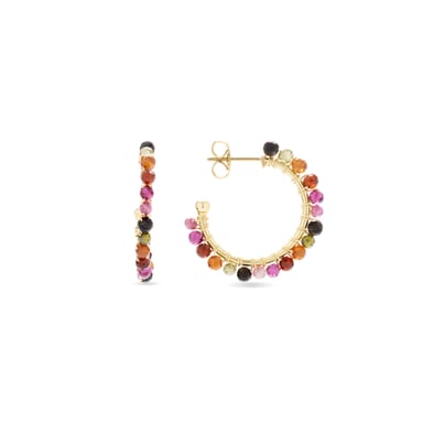 Luxenter Aiel earrings in 18 Kts. yellow gold plated finish.
