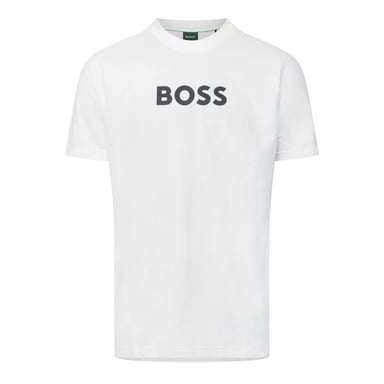 Heren Boss Logo T-Shirt in Wit