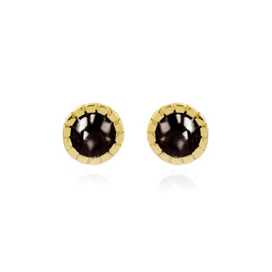 Luxenter naadim earrings in 925 sterling silver and onyx zirconia 18K gold plated finish
