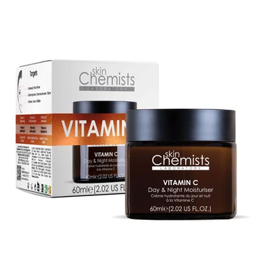 skinChemists Vitamin C Anti-Ageing Day & Night Moisturiser 60ml for Brightening, Dark Spots