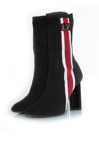 Louis Vuitton Silhouette black fabric boots
