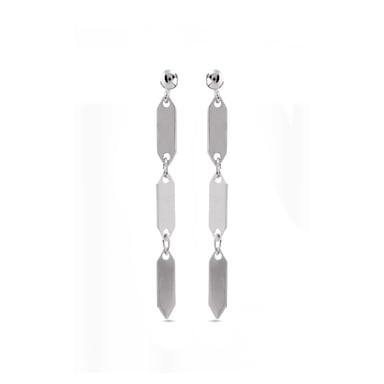 Luxenter lirrat-örhängen i 925 sterling silver med rodiumpläterad yta