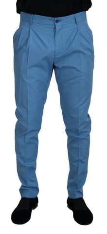 Light Blue Pleated Trousers
