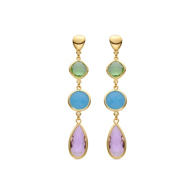 Luxenter Donnty earrings finished in 18k yellow gold