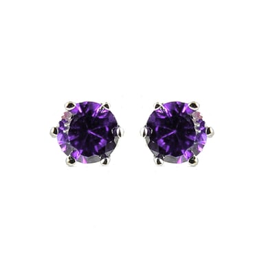 Luxenter yedia-örhängen i 925 sterling silver och rodiumpläterad ametist med zirkoner