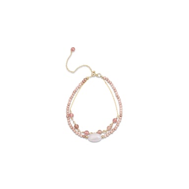 Luxenter ekhao bracelet in metal alloy and champagne zirconia 18K gold plated finish