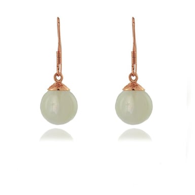 Luxenter yedia-örhängen i 925 sterling silver och cat's eye med 18K roséguldplätering
