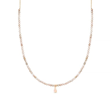 Luxenter athat necklace in metal alloy and champagne zirconia 18K gold plated finish