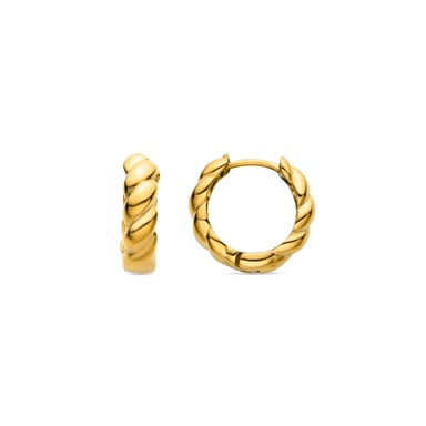 Luxenter Caiki earrings finished in 18k yellow gold