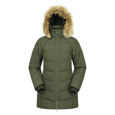 Mountain Warehouse Womens/Ladies Isla II Long Down Jacket (Dark Khaki)