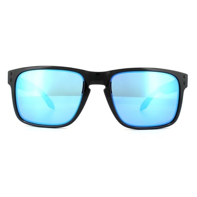 Oakley Rectangle Mens Polished Black Prizm Sapphire Sunglasses