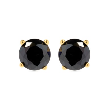 Luxenter otieno earrings made of 925 sterling silver and 18K gold plated onyx zirconia finish