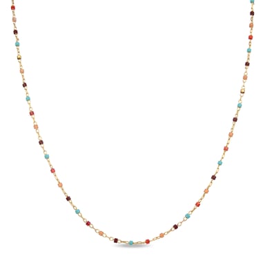 Luxenter Multicolour Hydrothermale Kwarts collier afgewerkt in 18K geelgoud - Nespo