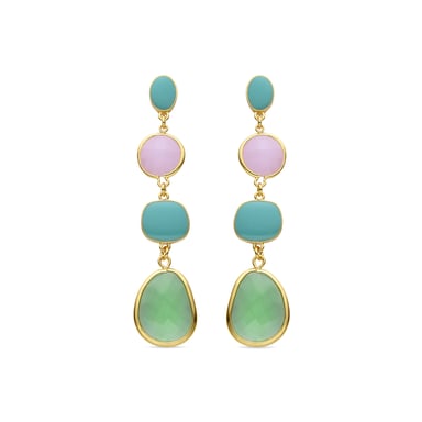 Luxenter Sitin earrings finished in 18k yellow gold