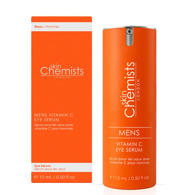skinChemists Men's Anti-Ageing Vitamin C Eye Serum 15ml for Dark Circles, Fine Lines, Wrinkles, Brightening