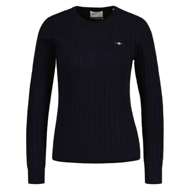 Gant Stretch Cotton Cable C-Neck Knitted Jumper