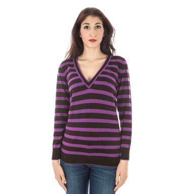 Vneck Striped Sweater