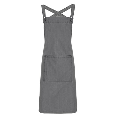 Premier Barista Cross Back Bib Apron (Grey Denim)