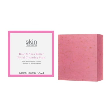 Skin Research Provence Rose Facial Cleansing Bar 100g for Dullness, Dryness