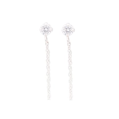 Luxenter Essential earrings in 925 sterling silver and shiny rhodium-plated zirconia finish